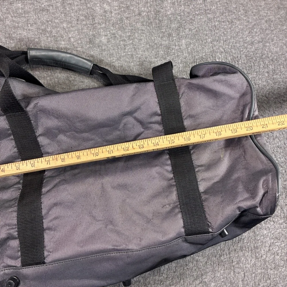 Versace Parfums Duffle Bag Large Gray Textured Travel Gym Weekender Vacation